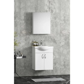 Resim Özceden Yıldız Banyo Dolabı 50CM Beyaz Asma Kulplu 