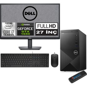Resim Dell Vostro 3910 mt Intel Core I7 12700 48GB 512GB SSD 27" Fhd Ubuntu Nvidia Nvidia GTX1650-4GB Masaüstü Bilgisayar 27N3910GTX1650U22 + Zetta USB Bellek 