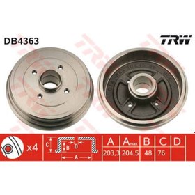 Resim TRW DB4363 FREN KAMPANASI CLIO III 05- MODUS 04- 