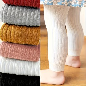 Resim 3-Pack Kızlar için Düz Renk Örgü Tayt, Sıcak Esnek Polyester 95% Spandeks 5% Karışım, Bahar/Sonbahar için Rahat Tüm Eşleşen Kırpılmış Pantolon, Sadece Elde Yıkama 