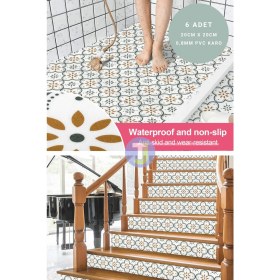 Resim Technojet Kendinden Yapışkanlı Karo Pvc Mutfak Banyo Tezgah Kaplama Sticker 6ADET 20CM×20CM 