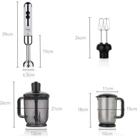 Resim Bej Renkli Çok Fonksiyonlu Blender Seti, Pratik ve Şık Mutfak Arkadaşı 