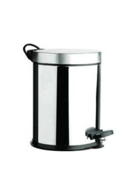 Resim Paslanmaz Çelik Pedallı Çöp Kovası 12 Lt 