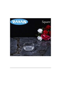 Resim Square Tekli Kare Cam Kahvaltılık Kase Royaleks-81485 Çok Renkli 