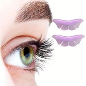 Resim 1 çift / 2 adet Silikon Parıltılı Kelebek Kirpik Kaldırma Koruyucuları Kirpik Perma Pedleri Kirpik Kaldırma Çubukları 3D Kirpik Kıvırıcı Aksesuarlar Uygulama Aracı 