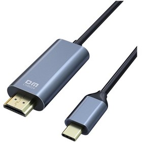 Resim DM CHB024 Type-C to HDMI 4K 30Hz Dönüştürücü Kablo 1.8 Metre Uzay Gri 