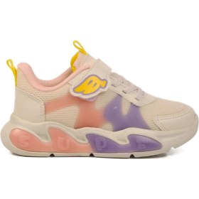 Resim Krem Cırtlı Hafif Unisex Çocuk Spor Ayakkabı 1884 P 