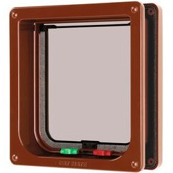 Resim Beeztees CatMate Kedi Kapısı, Çift Yönlü, 2 fonksiyonlu, Kahverengi, 19,2x20cm 