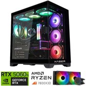 Resim XASER Lexus x440 Ryzen 7 7800X3D 16GB DDR5 Ram 2TB M.2 NVMe SSD 8GB RTX5060 Ti Sıvı Soğutmalı Oyuncu 