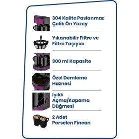 Resim Goldmaster Bliss Yıkanabilir ve Temizlenebilir Filtre Kahve Makinesi 