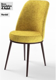 Resim Canisa Concept Canisa Dexa Serisi 1.sınıf Yemek Ve Mutfak Sandalyesi , 4 Adet , Hardal , Ayaklar Ceviz Sandalye Hardal / Ayakları Ceviz 