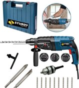 Resim Sturdy Power Tools Sturdy Japon Tech Crush Drıll 580wt W 1.2Joule Bakır Sargı Kırıcı Delici Hilti Set 10 Parça UçLU 