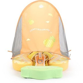 Resim Mambobaby Ananas - Emniyetli Gölgelikli Ve Ayak Destekli Bebek Yüzme Simidi 