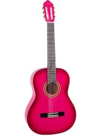 Resim Valencia VC102TPKS 1/2 Klasik Gitar - Pembe Sunburst (Başlangıç Seviyesi) | Sap Ayar Çeliği (Truss Rod), Çocuklar İçin İlgi Çekici Pembe Tasarım ve Kolay Basılan Yumuşak Teller 