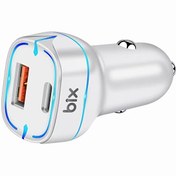 Resim BX-CCP36WT 36W QC 3.0 Usb PD Beyaz Araç İçi Hızlı Şarj Adaptörü Bix