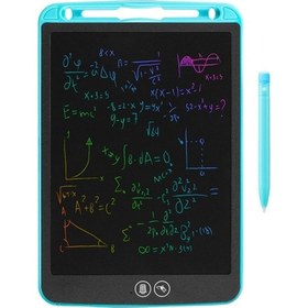 Resim 10 İnç Lcd Çizim Tableti Taşınabilir Dijital Yazı Pedi Lcd Renkli Ekran Kısmen Silinebilir Kalemli Çizim Pedi Mavi 