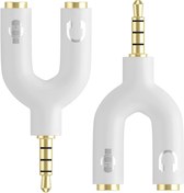 Resim aogo Kulaklık Mikrofon Birleştirici Aparat 3.5mm Erkek 2x3.5mm Dişi Kulaklık Mic Audio Y Splitter Headpho 