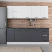 Resim Minar 235 Cm Mutfak Dolabı Beyaz Antrasit 235-A2 