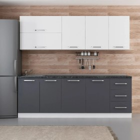 Resim Minar 235 Cm Mutfak Dolabı Beyaz Antrasit 235-A2 