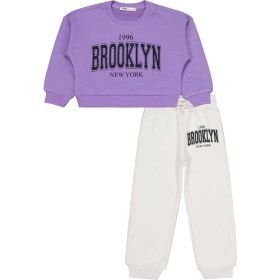 Resim Civil Girls Brooklyn Baskılı 2-5 Yaş Eşofman Takımı - Lila 3-4 Yaş 