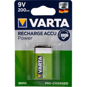 Resim Ata Elektronik Varta 9 Volt Şarjlı Pil Çift Başlı Duman Dedektörü Alarm Oyuncak Radyo Kumanda Pili 