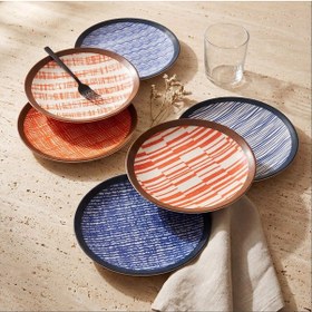 Resim Güral Porselen Atina 6 Parça Pasta Tabağı Seti 6886 Çok Renkli 