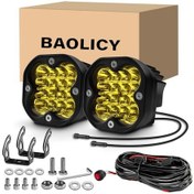 Resim Dashanshop Alüminyum Gövde Toz Geçirmez 10.16cm Led Motosiklet Işığı Anahtarlı Yüksek Parlaklık Atv Utv 