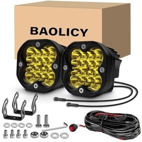 Resim Dashanshop Alüminyum Gövde Toz Geçirmez 10.16cm Led Motosiklet Işığı Anahtarlı Yüksek Parlaklık Atv Utv 