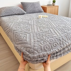 Resim Premium Peluş Fleece Çarşaf, Avrupa Desenli, Tüm Mevsimler İçin Yatak Koruyucu, Kalın ve Sıcak Yatak Takımı, Yumuşak & Rahat, Makinede Yıkanabilir – Arkadaşlar İçin Mükemmel Hediye (Yastık Kılıfları Dahil Değildir) 
