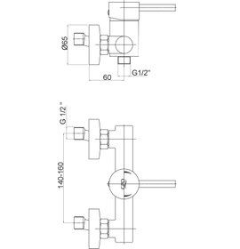 Resim Espina Duş Bataryası Krom Mdb70 Gpd 