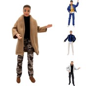 Resim 30CM Çok Bağlı Moda Erkek Bebek, (Bir Erkek Bebek ve Üç Parça Giyim Seti + Ayakkabı) Noel, Cadılar Bayramı, Yeni Yıl Hediyeleri, Tüm Tatil Hediyeleri İçin Uygun. 