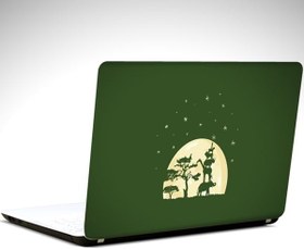 Resim Ağaçlar ve Yıldızlar Laptop Sticker 13 İnch (34X24CM) 