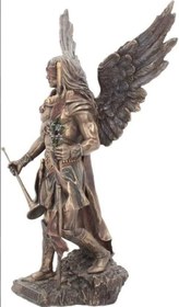 Resim Aziz Gabriel Bronz Melek Heykel Biblo Dekor 