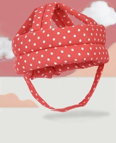 Resim Ayarlanabilir Bebek Çocuk Baş Kafa Koruma Güvenlik Kaskı Kırmızı Benekli 