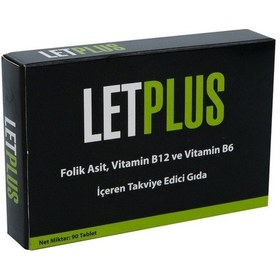 Resim Letplus Folik Asit + Vitamin B12 + Vitamin B6 İçeren Takviye Edici Gıda 90 Tablet 