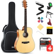 Resim Donner DAG-1CL Solak Akustik Gitar Paketi (Natural) 