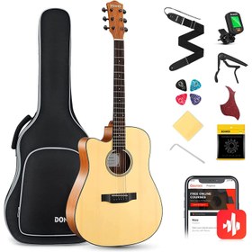 Resim Donner DAG-1CL Solak Akustik Gitar Paketi (Natural) 