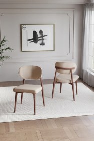 Resim Bohem Polo Mutfak Sandalyesi Ahşap Görünümlü Metal Kapiçino Ahşap Görünümlü 