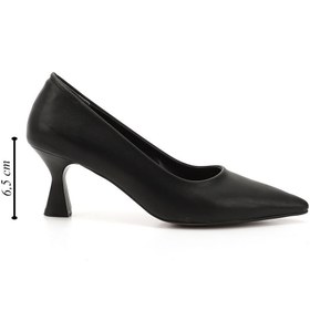 Resim GÖNDERİ(R) Kadın Siyah Sivri Burun Kadeh Ökçe Stiletto 