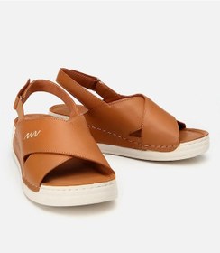 Resim Hotiç Kadın Deri Taba Ayarlanabilir Comfort Sandalet 01sah306840a370 Taba 
