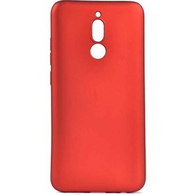 Resim Xiaomi Redmi 8 Kılıf Lüks Silikon Kırmızı + Nano Ekran Koruyucu 