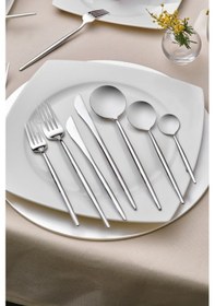 Resim Karaca Premium Jüpiter Platin 12 Kişilik 84 Parça Çatal Kaşık Bıçak Takımı Platin 