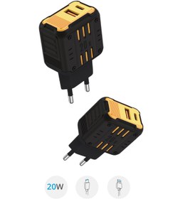 Resim Piranha 3386 Süper Hızlı 20W Şarj Aleti / Type-C & USB-A Girişi / Tüm iPhone ve Android Cihazlarla Uyumlu 