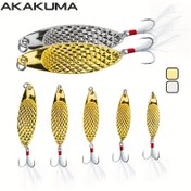Resim 1 adet Yapay Simülasyon Sülük Sequin Yem, Batan Metal Bionik Kaşık Spinner Yem Tüy saç tokası ile, Balıkçılık Aksesuarları, 5g/7g/10g/15g/20g(0.17oz/0.25oz/0.35oz/0.53oz/0.71oz) 