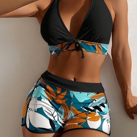 Resim Yeni Avrupa ve Amerikan Bikini Tatil Yarı Bikini 