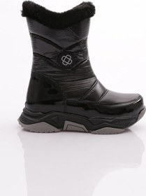 Resim Dgn 3053 Kiz Çocuk Model Tabanli Kar Bot 3053-2113-R123499 Siyah - Siyah 