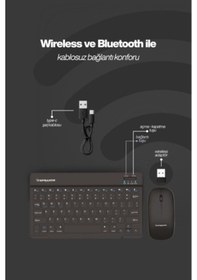 Resim Siyah Kablosuz Klavye Ve Mouse Seti 