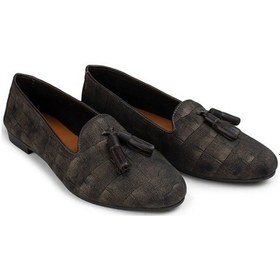 Resim Deery Hakiki Nubuk Kahverengi Kadın Babet Kahverengi (539893132) Kahverengi 