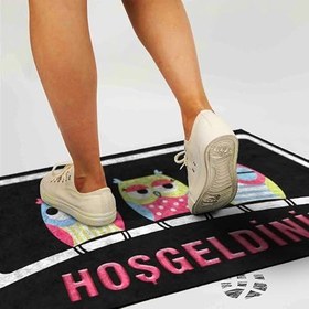 Resim Monnhein Kapı Önü Paspası - Modern ve Şık Kapı Paspası | Ev, Ofis ve Dış Mekân Kullanımı İçin (Baykuşlar) 40x60 