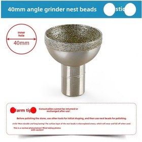 Resim Maiyame 40mm Elektroplümanlı Diamond Kaplama Yuvarlak Taş Kesme Aleti - Mermer, Bal Mumu, Taşım İçin Köşe Freze Takımı 